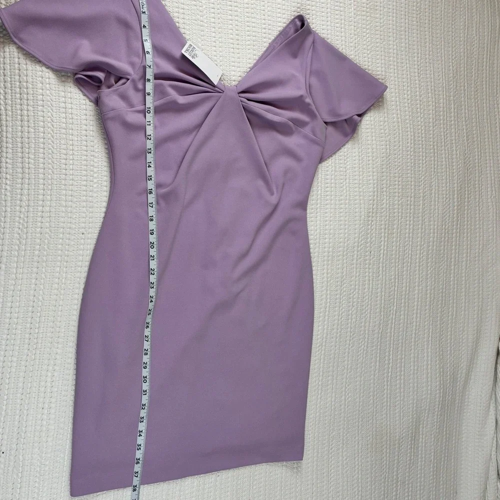 NWT Belle Badgley Mischka Dress Sheath Lilac Lavender Kentucky Derby Women 12 - Picture 11 of 12